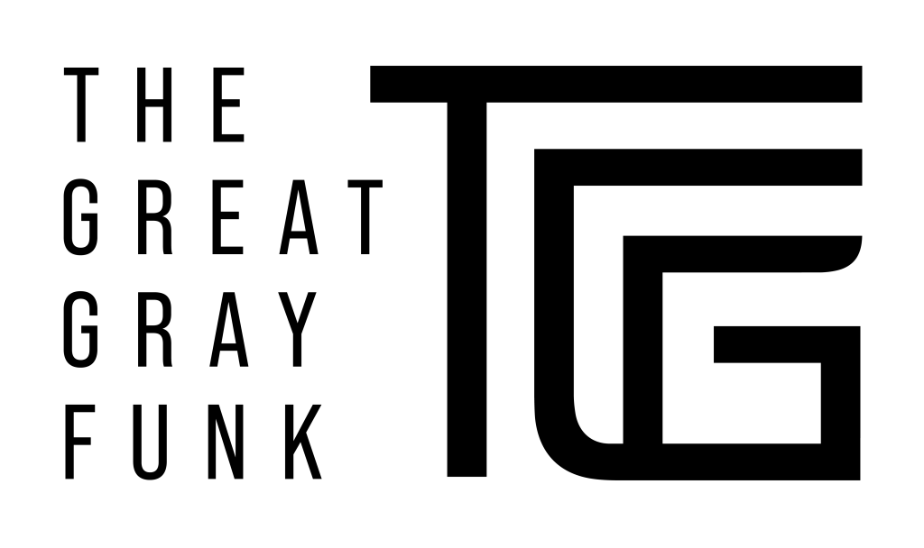 The Great Gray Funk band logo, a minimalist design with the band's name and a unique monogram.